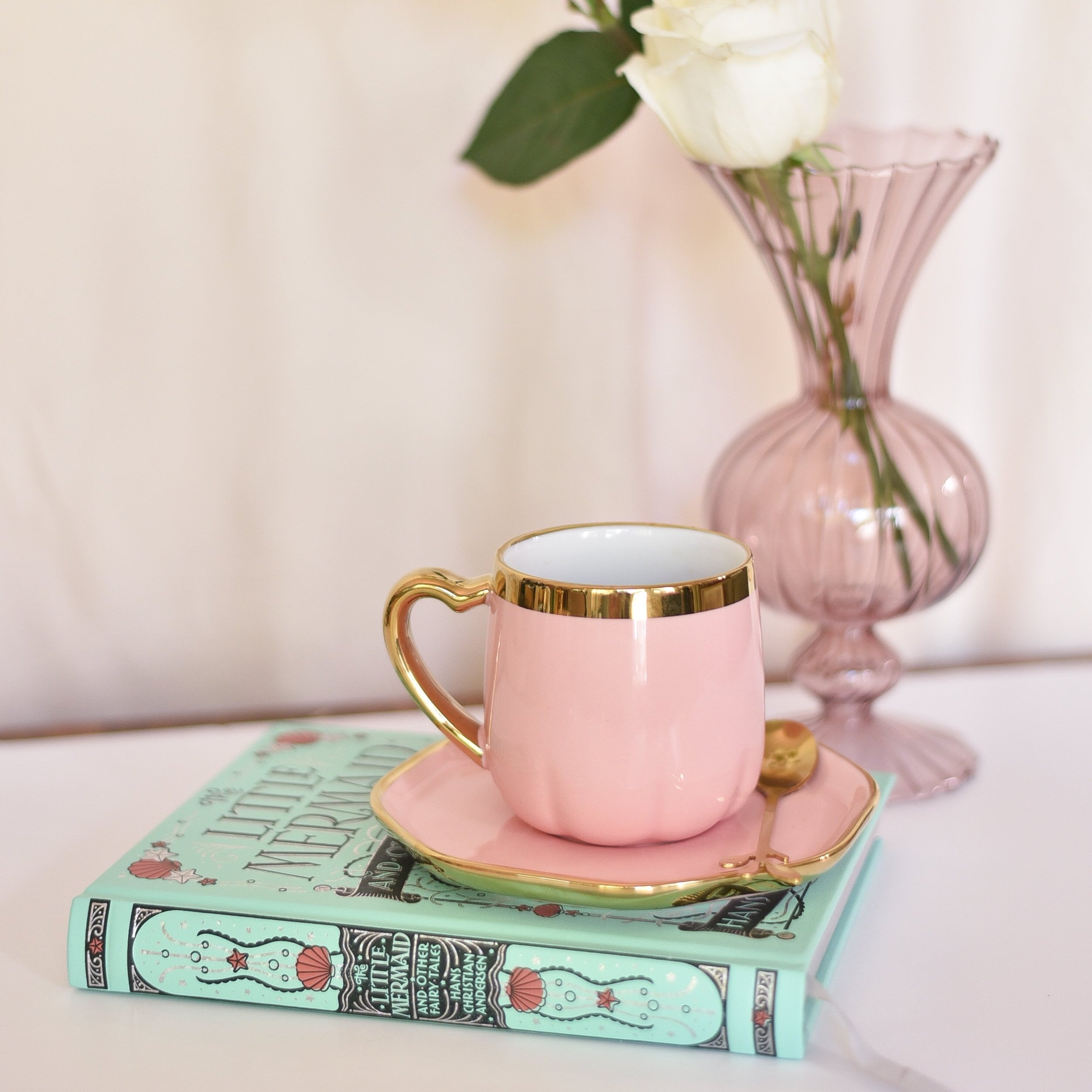 Handmade Coffee Mug Set - Rose Gold