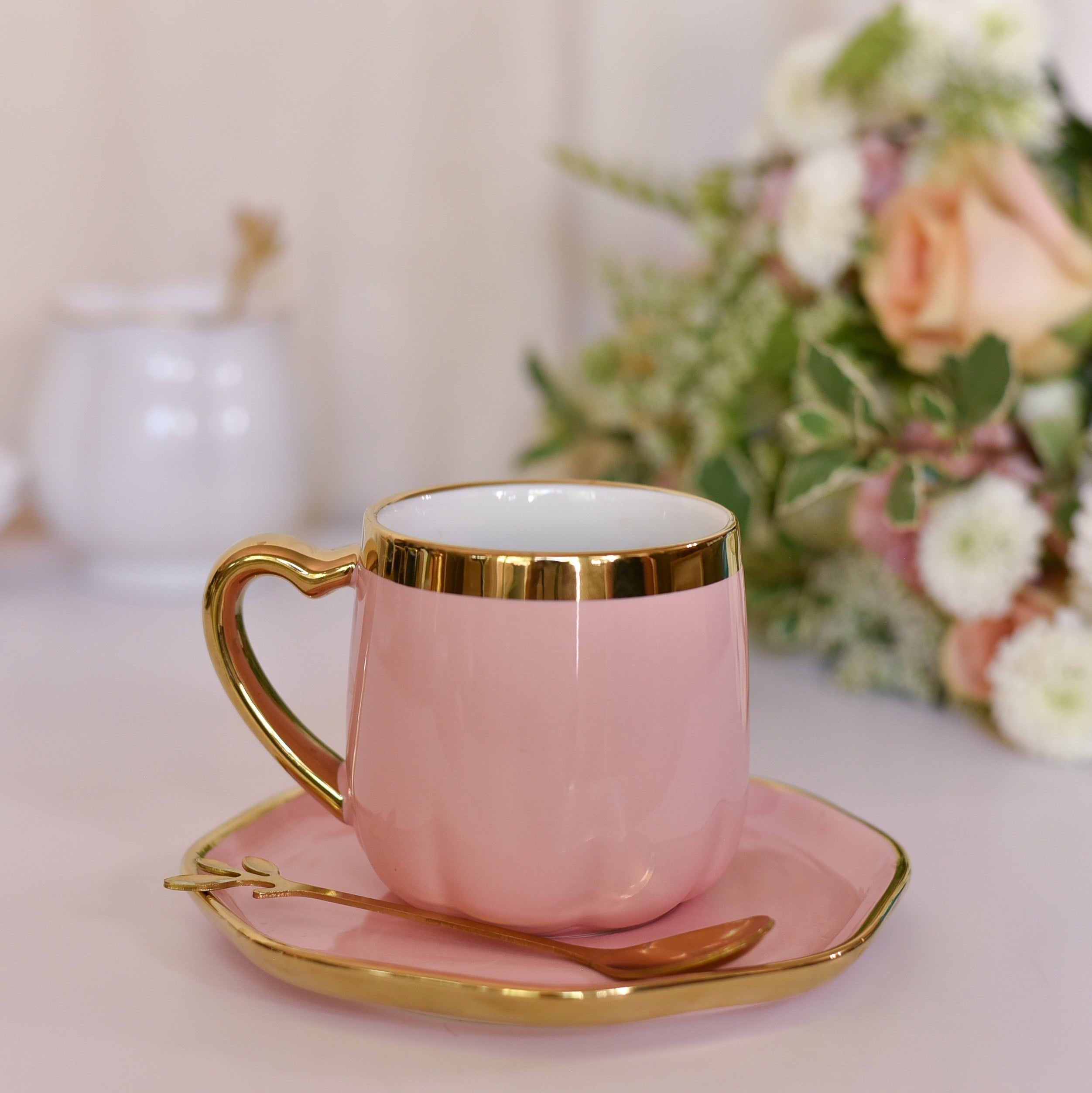 Handmade Coffee Mug Set - Rose Gold