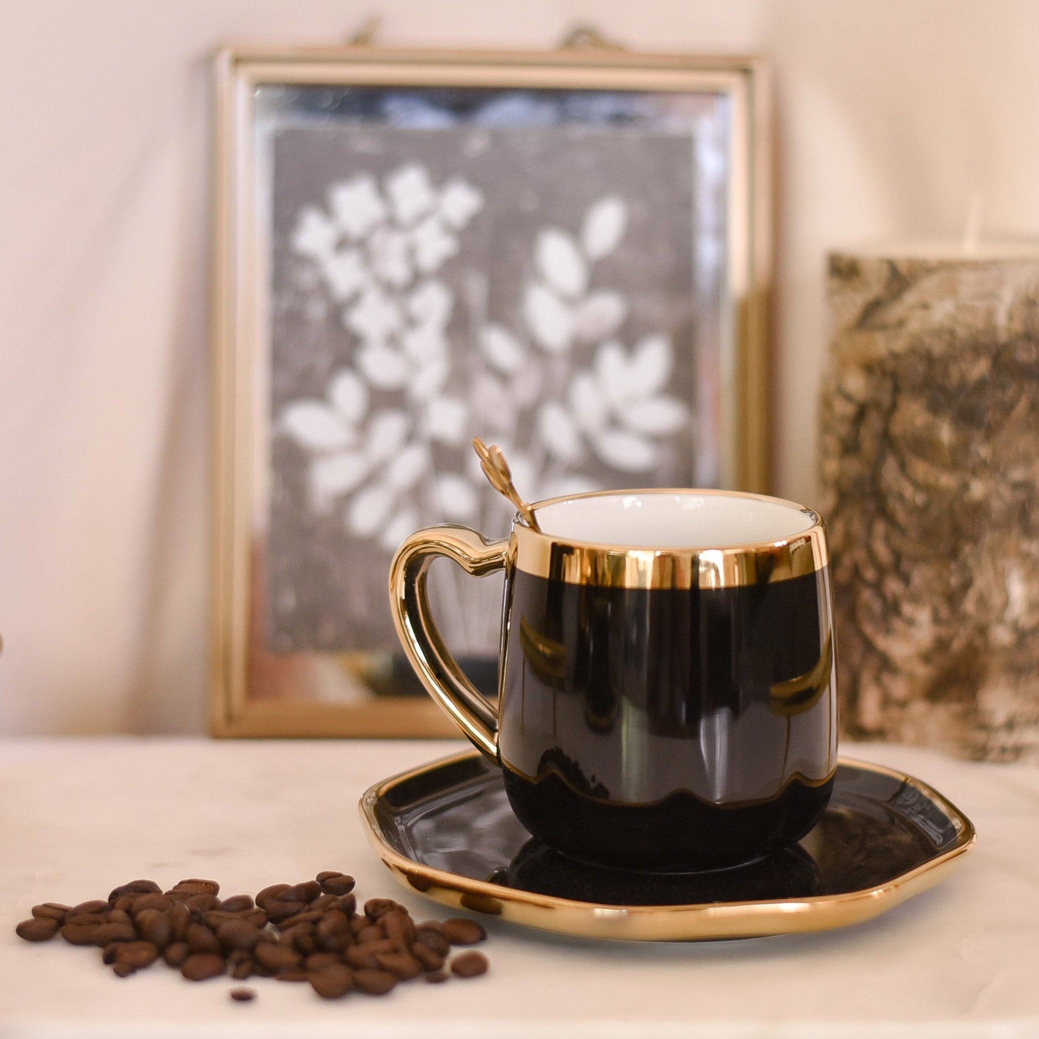 Handmade Coffee Mug Set - Obsidian