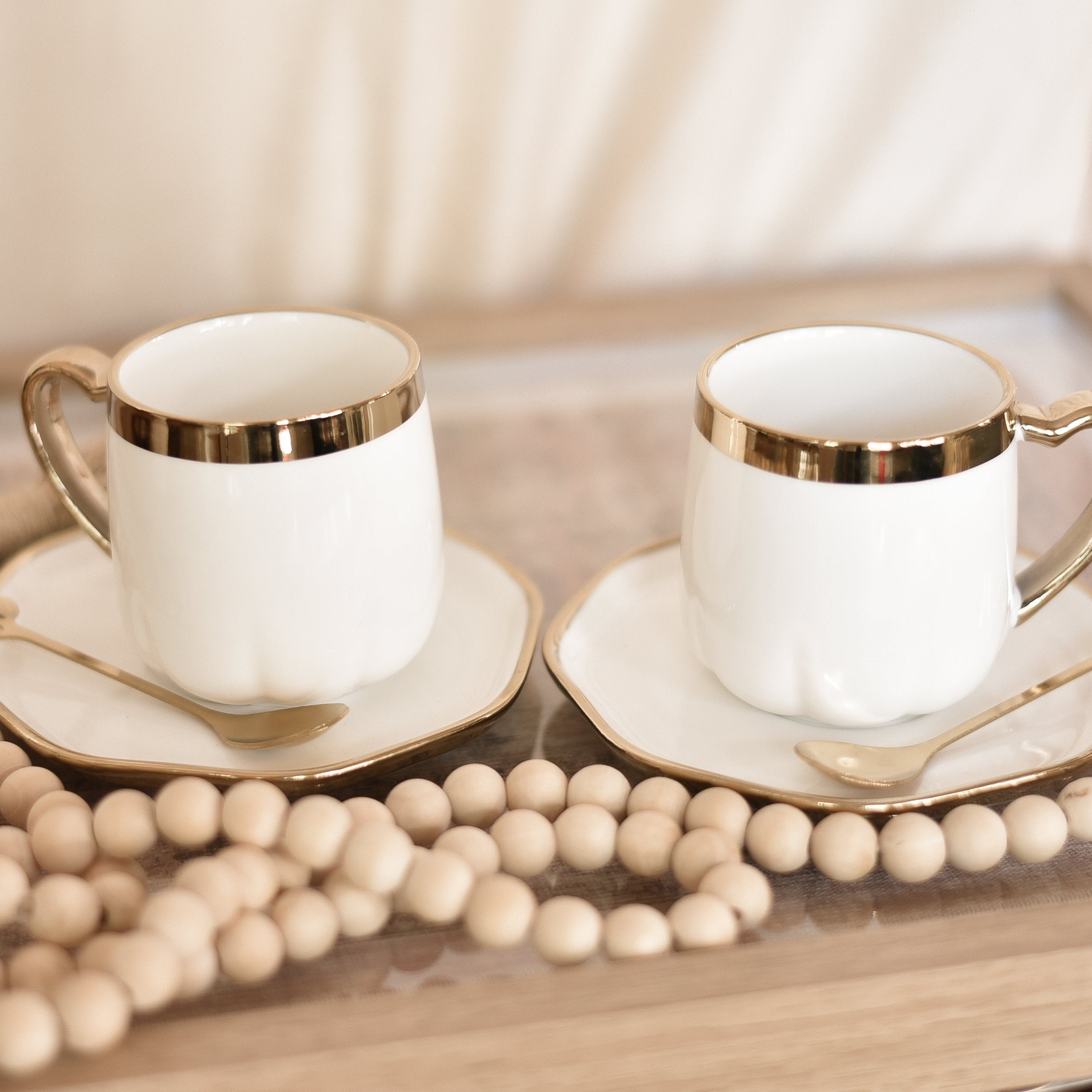 Handmade Coffee Mug Set - Pearl